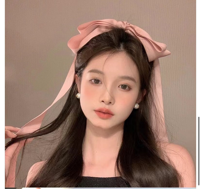 Ribbon Spring Clip Headwear With Ribbon Edge