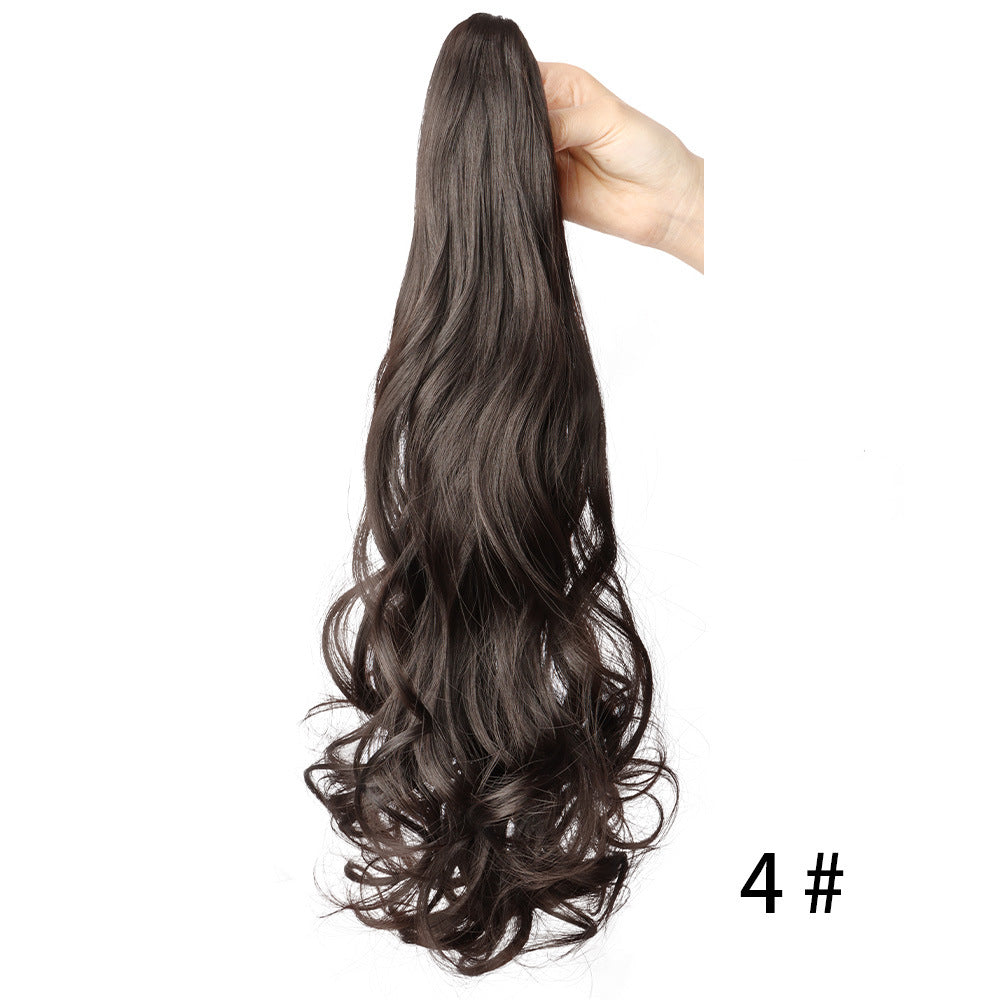 Long Curly Ponytail Wig with Claw Clip