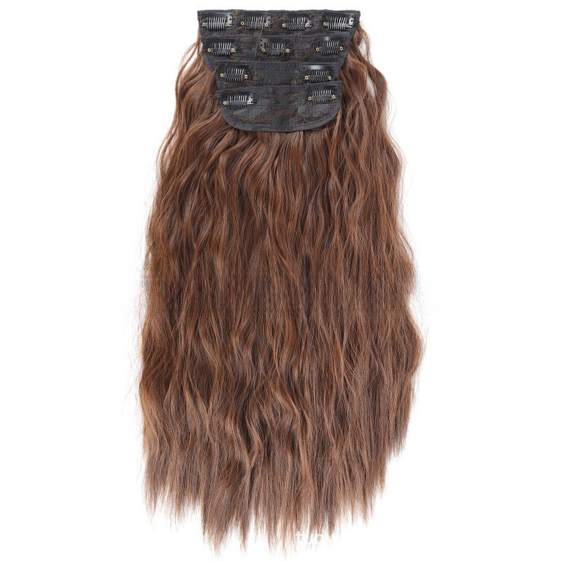 4-Piece Water Wave Clip-In Synthetic Hair Extensions