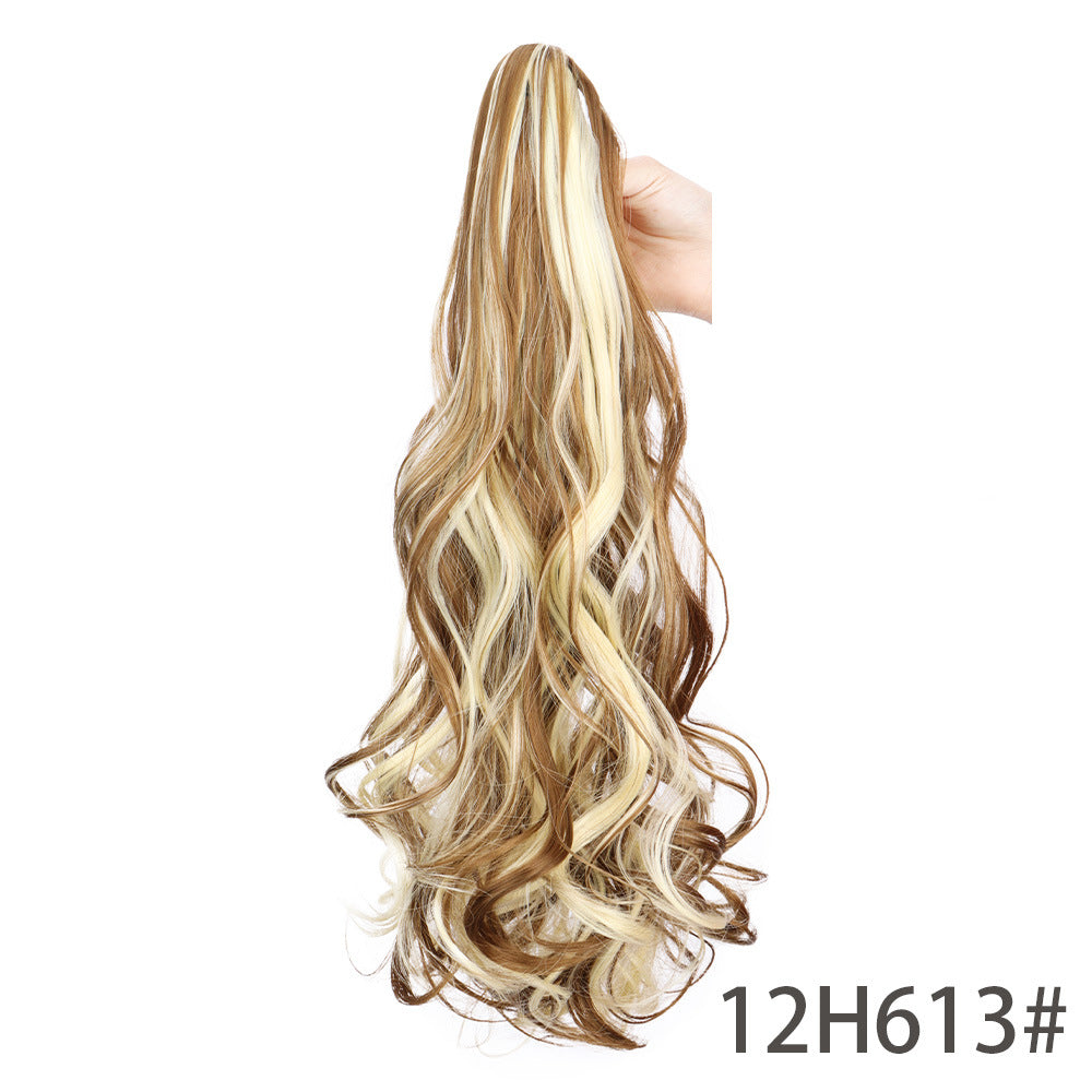 Long Curly Ponytail Wig with Claw Clip