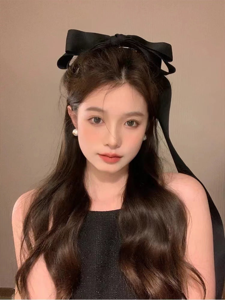Ribbon Spring Clip Headwear With Ribbon Edge