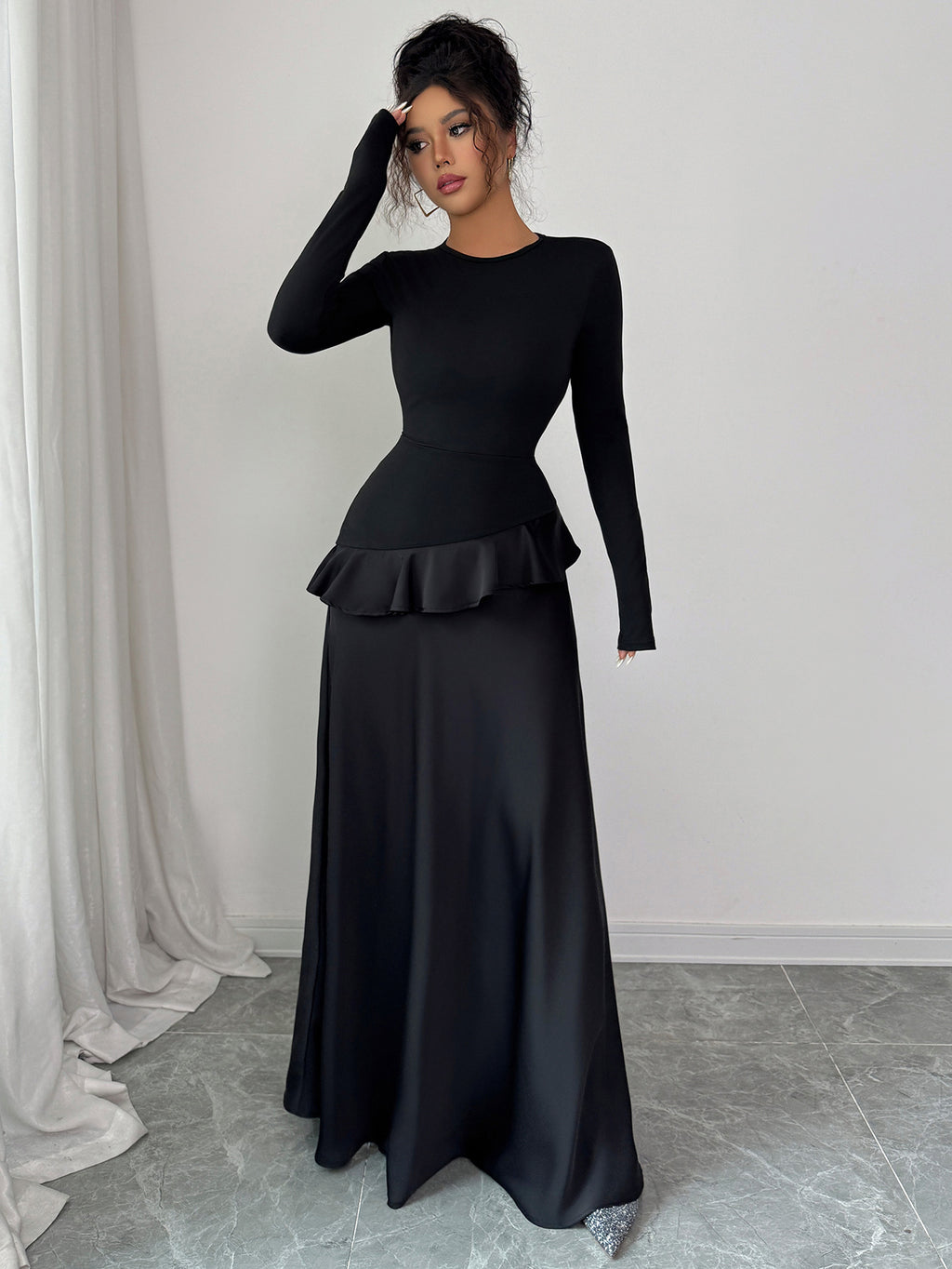 Elegant Long Sleeve Lace Dress