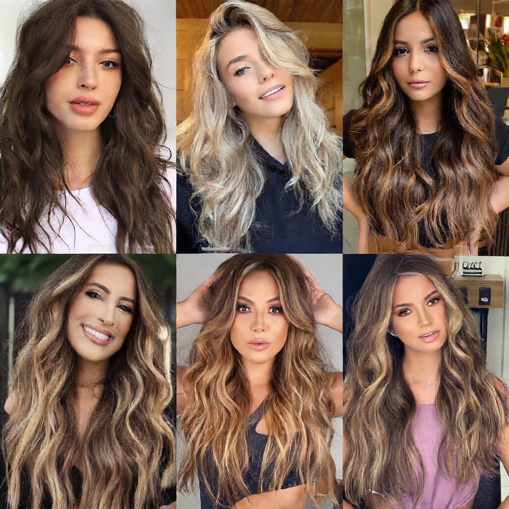 4-Piece Water Wave Clip-In Synthetic Hair Extensions