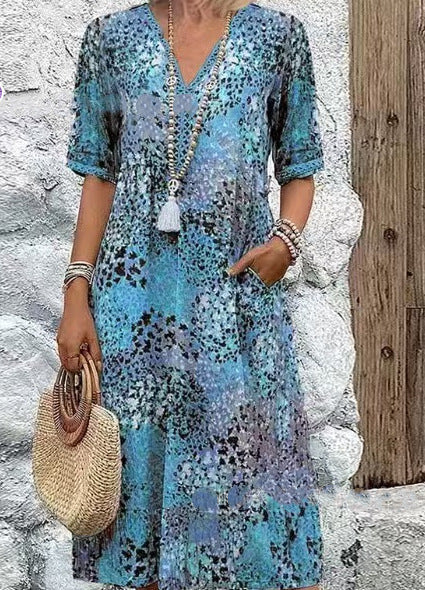 Small Floral Long-Sleeved Shirt With Lace Trim Dress