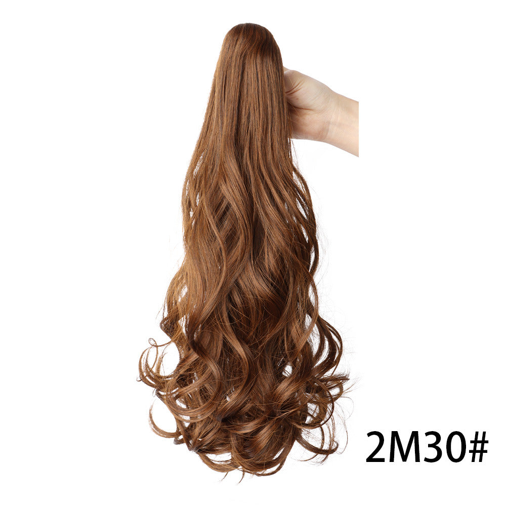 Long Curly Ponytail Wig with Claw Clip