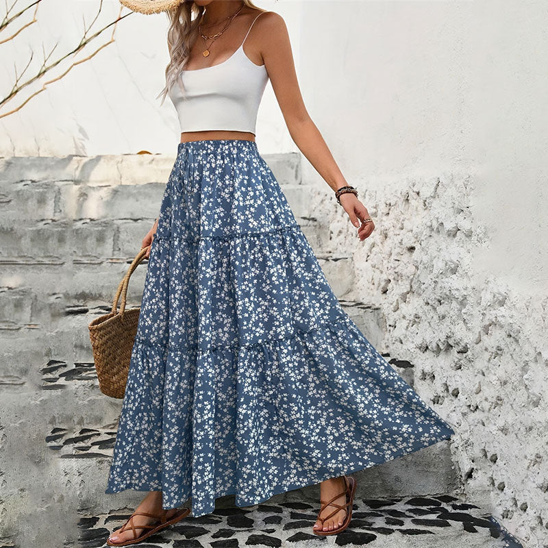 Long Seam Midi Skirt