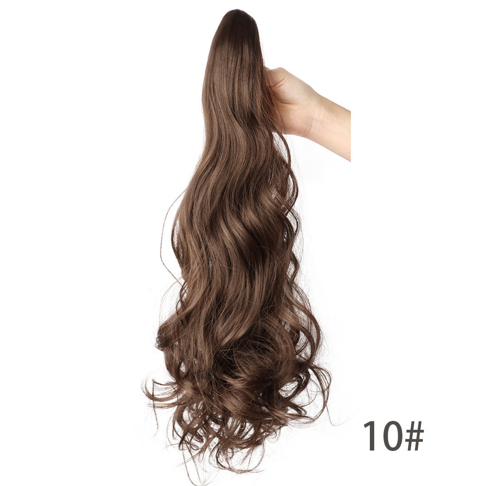 Long Curly Ponytail Wig with Claw Clip