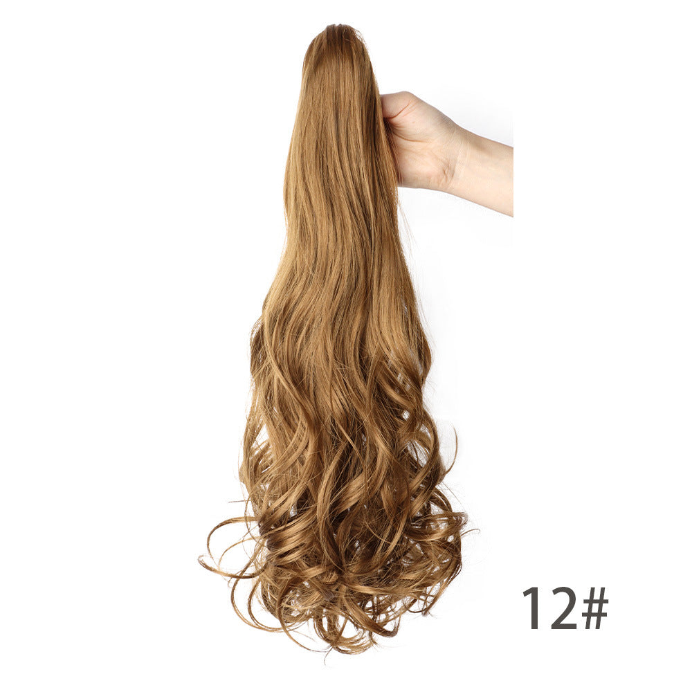 Long Curly Ponytail Wig with Claw Clip