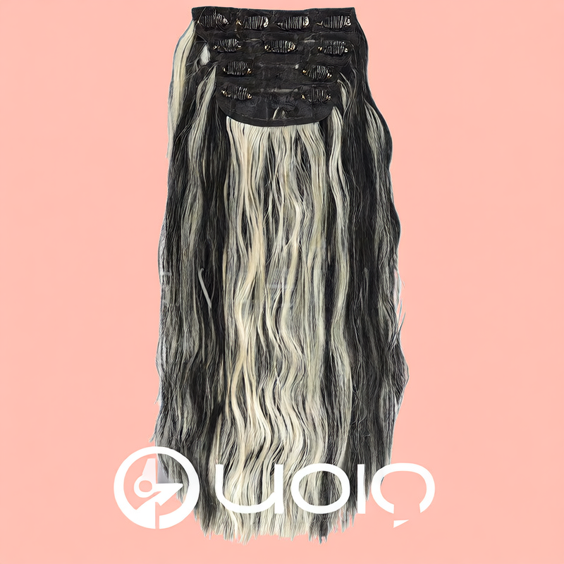 4-Piece Water Wave Clip-In Synthetic Hair Extensions