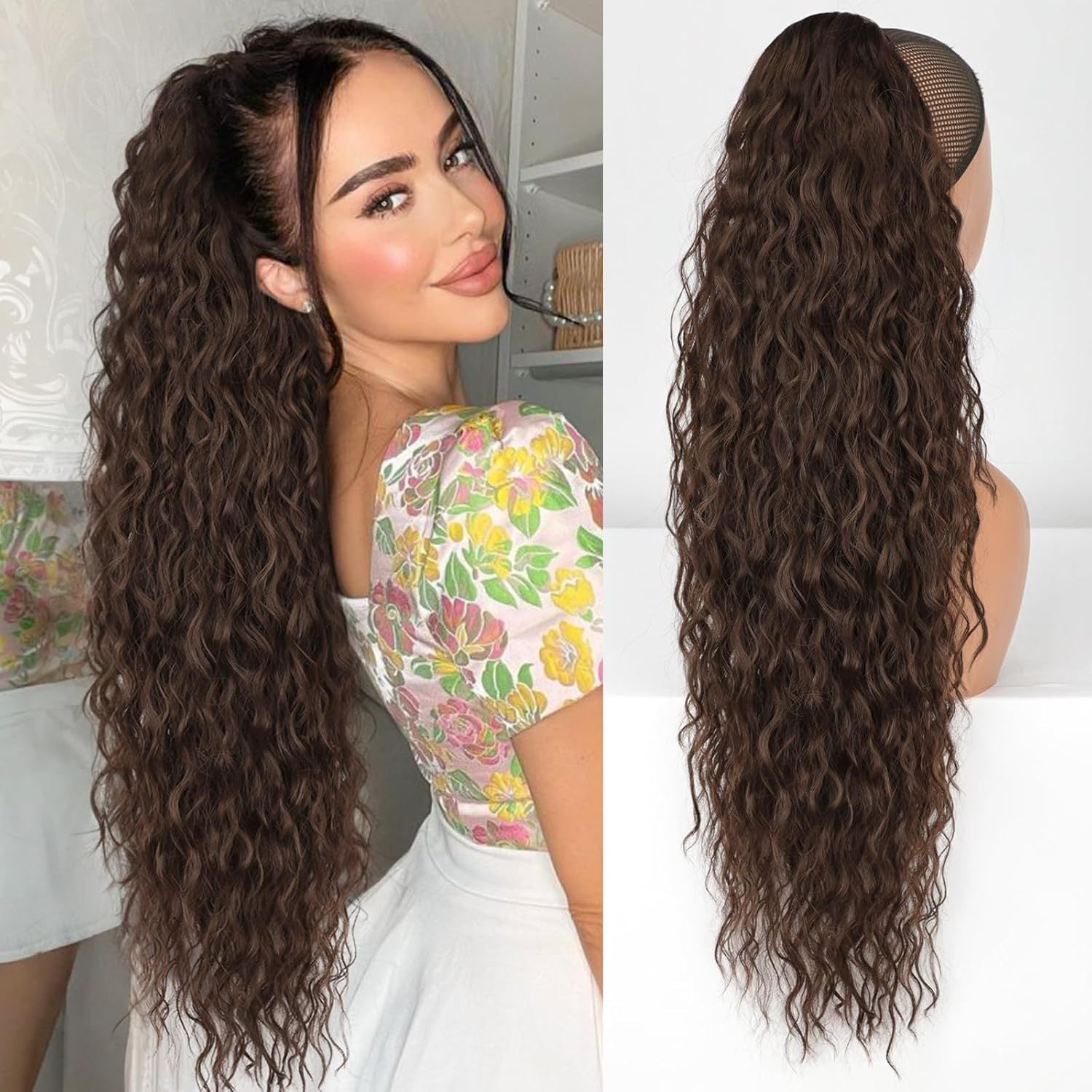 Synthetic Hair Ponytail Clip Wig