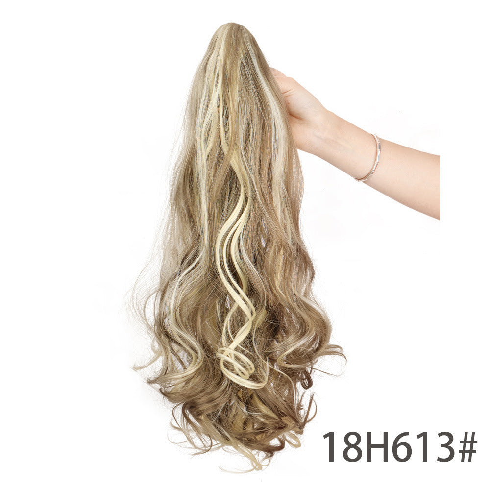 Long Curly Ponytail Wig with Claw Clip