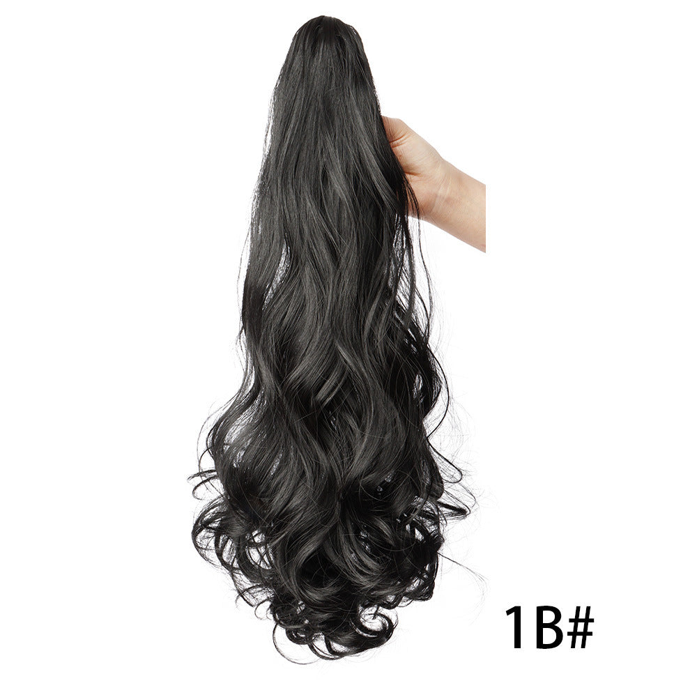Long Curly Ponytail Wig with Claw Clip
