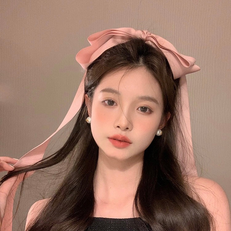 Ribbon Spring Clip Headwear With Ribbon Edge