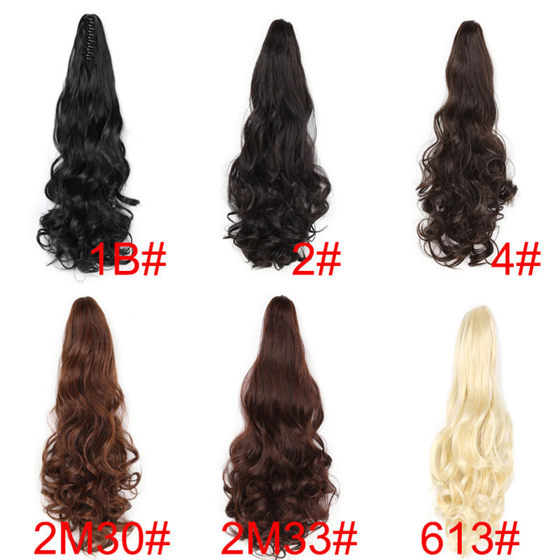 Long Curly Ponytail Wig with Claw Clip