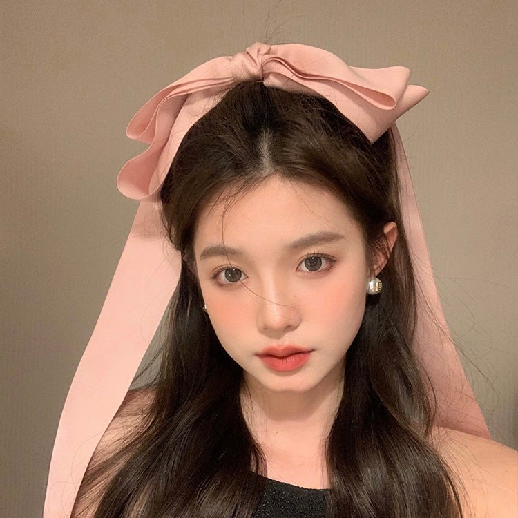 Ribbon Spring Clip Headwear With Ribbon Edge