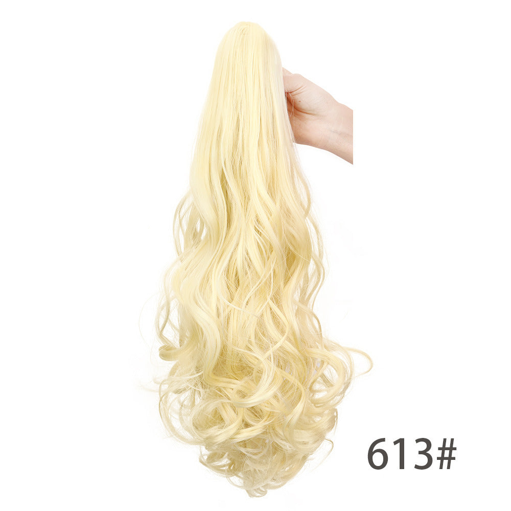 Long Curly Ponytail Wig with Claw Clip