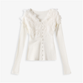 Women's Feather Lace Knitwear Top