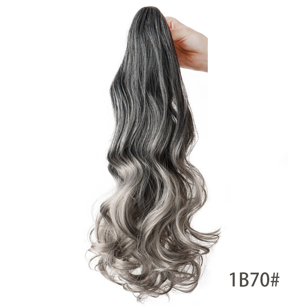 Long Curly Ponytail Wig with Claw Clip