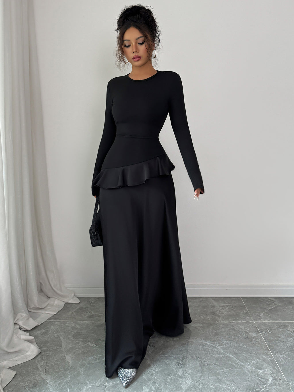 Elegant Long Sleeve Lace Dress