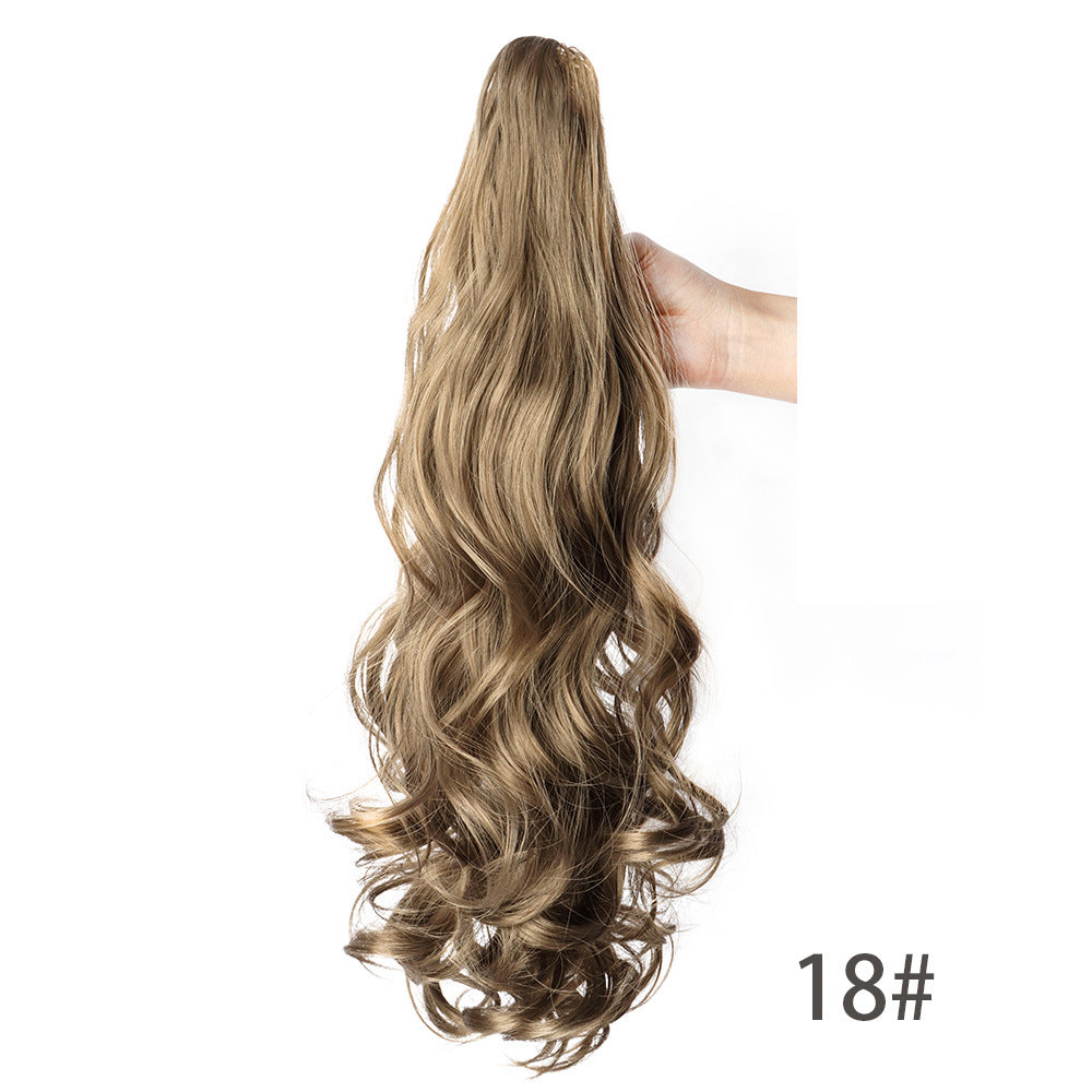 Long Curly Ponytail Wig with Claw Clip