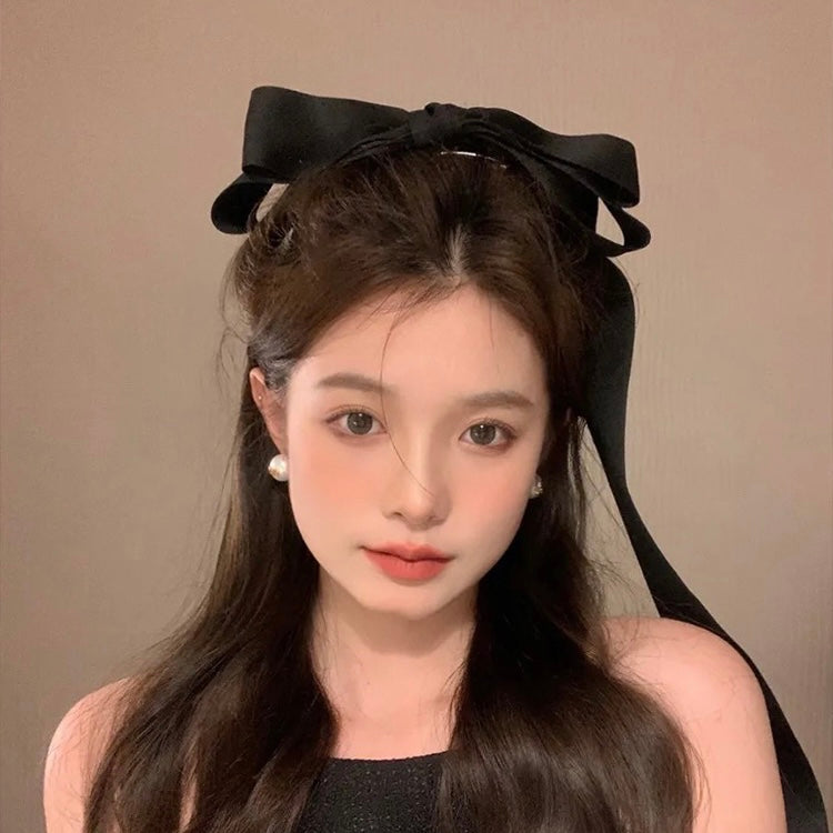 Ribbon Spring Clip Headwear With Ribbon Edge