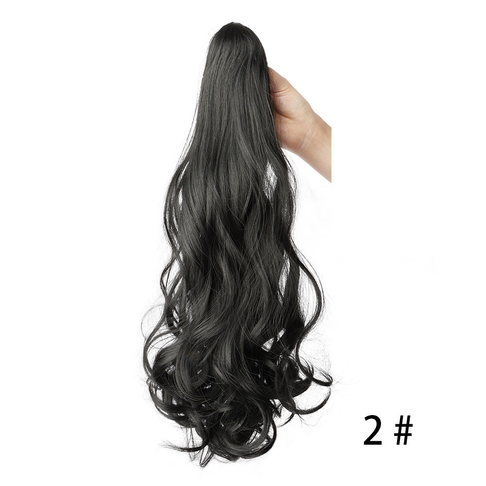 Long Curly Ponytail Wig with Claw Clip