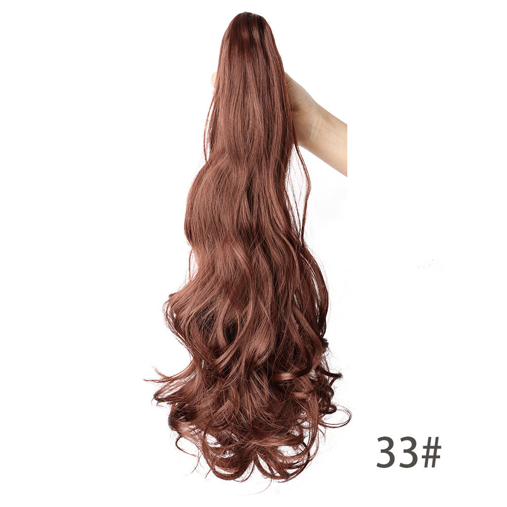 Long Curly Ponytail Wig with Claw Clip