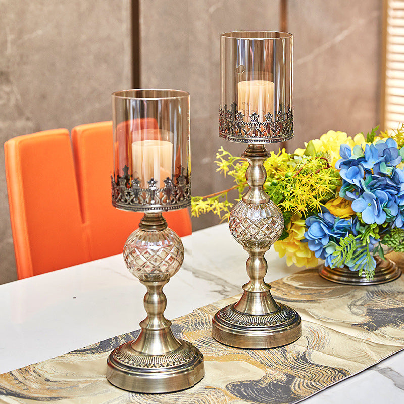 European Iron Lace Candlestick for Wedding and Romantic Decor