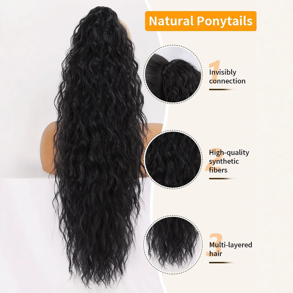 Synthetic Hair Ponytail Clip Wig