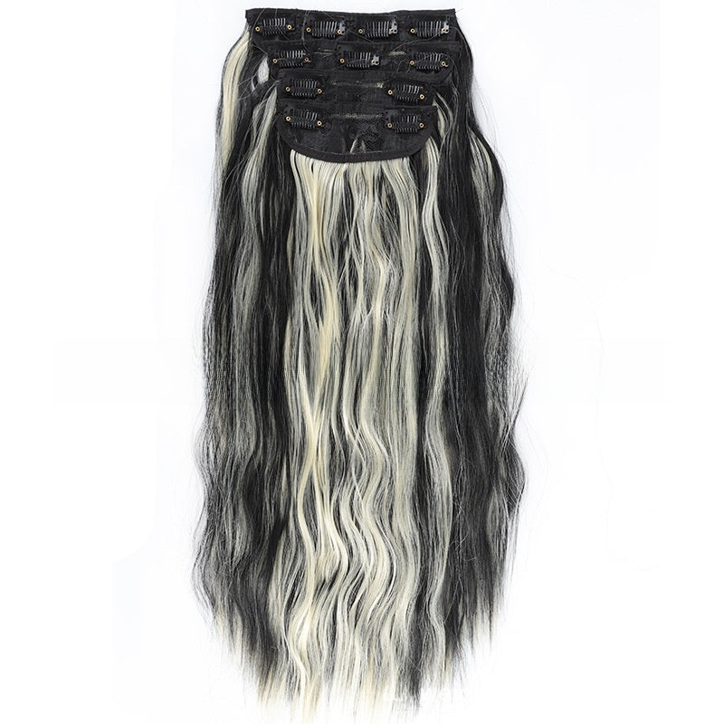 4-Piece Water Wave Clip-In Synthetic Hair Extensions