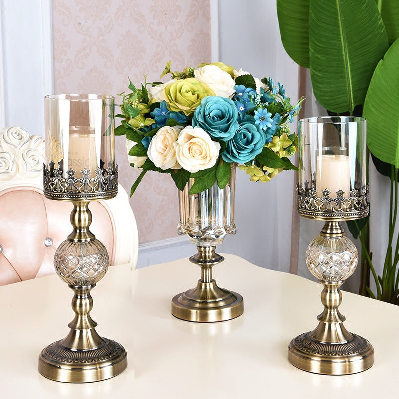 European Iron Lace Candlestick for Wedding and Romantic Decor