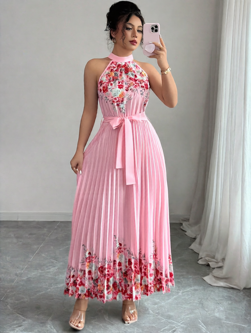 Pink Printed Dress