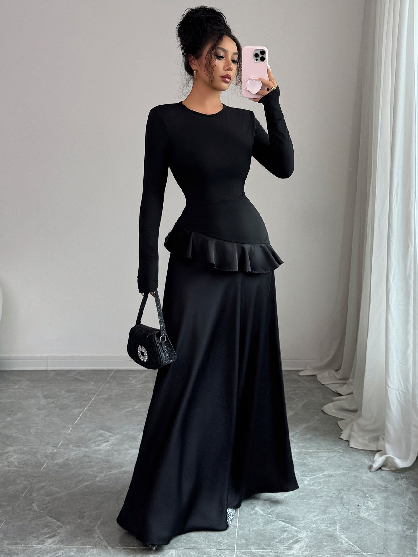 Elegant Long Sleeve Lace Dress